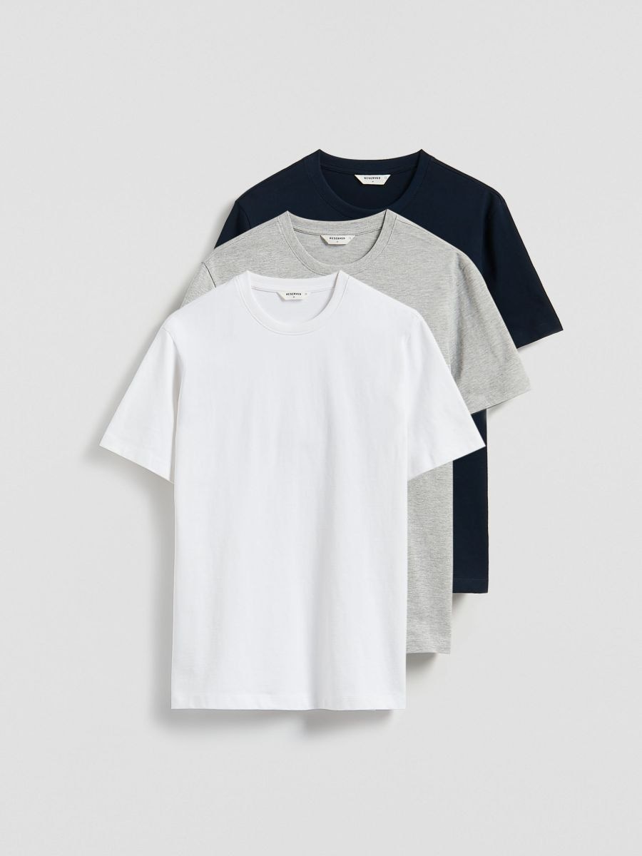 Regular t-shirt 3 pack - multicolor - RESERVED