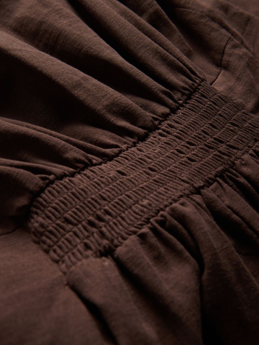 Robe en lin majoritaire - Marron - RESERVED - 2