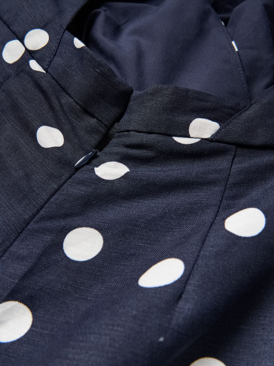 Patterned playsuit with linen blend - navy - RESERVED - 10