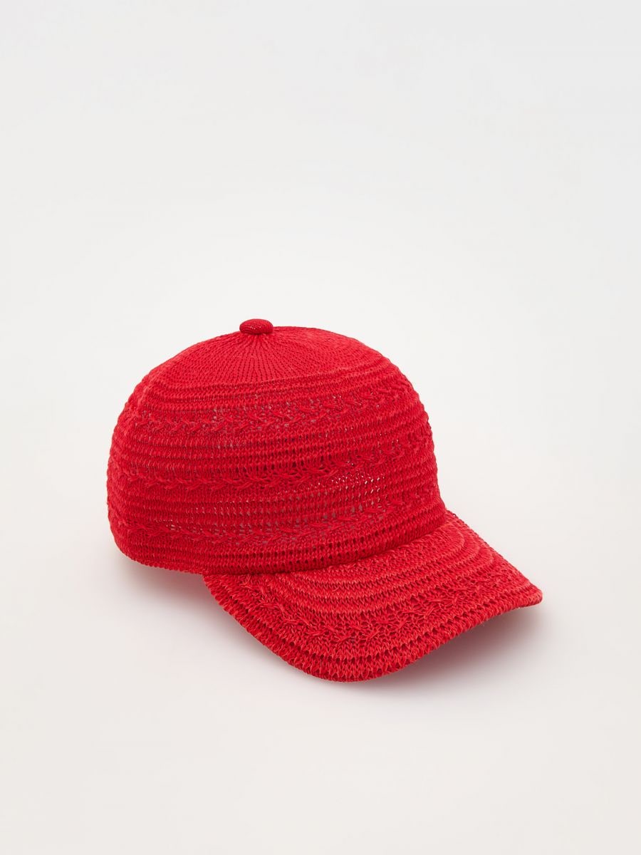 Punutud pesapallimüts - punane - RESERVED