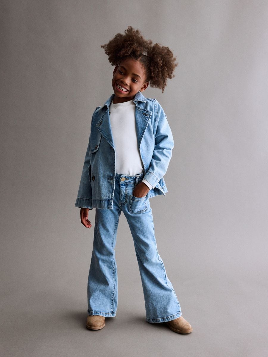 GIRLS` JEANS TROUSERS - blue - RESERVED