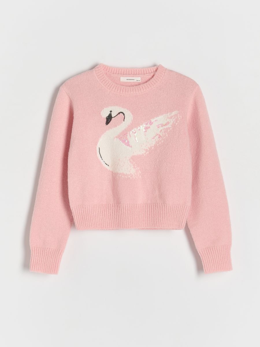 GIRLS` SWEATER - Rose - RESERVED