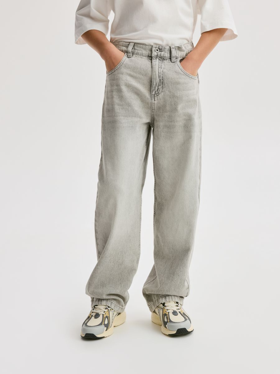 Straight jeans - light grey - RESERVED