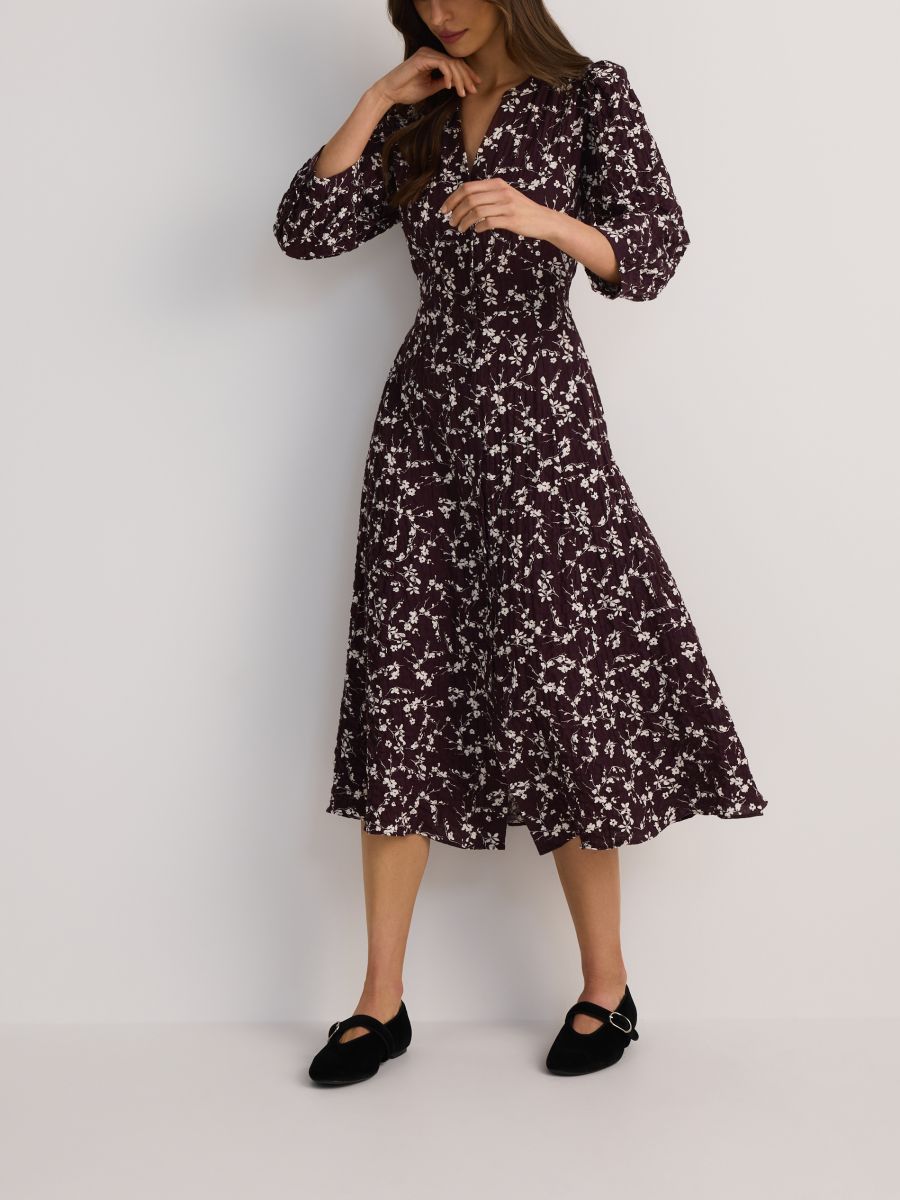 Midi-robe - bordeaux - RESERVED - 2