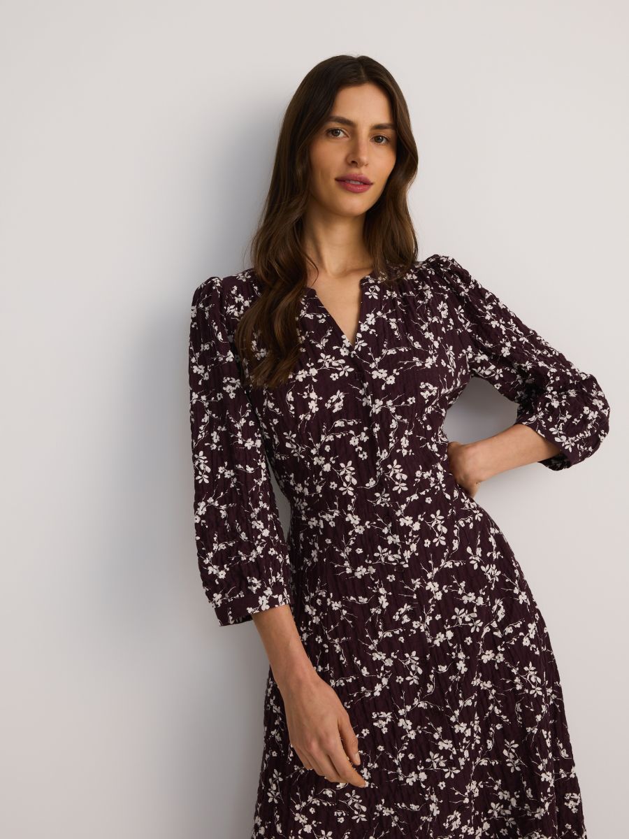 Midi-robe - bordeaux - RESERVED - 3