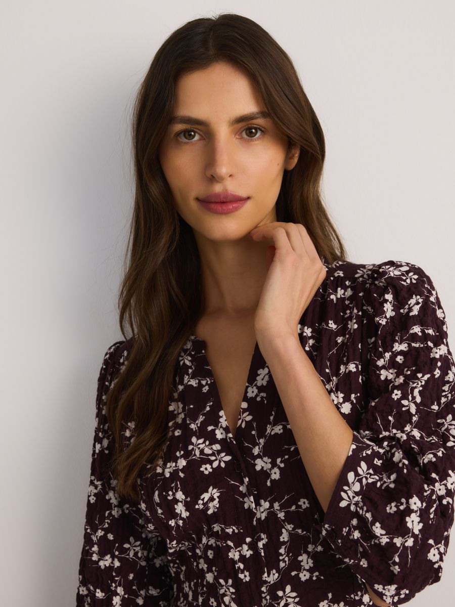 Midi-robe - bordeaux - RESERVED - 4