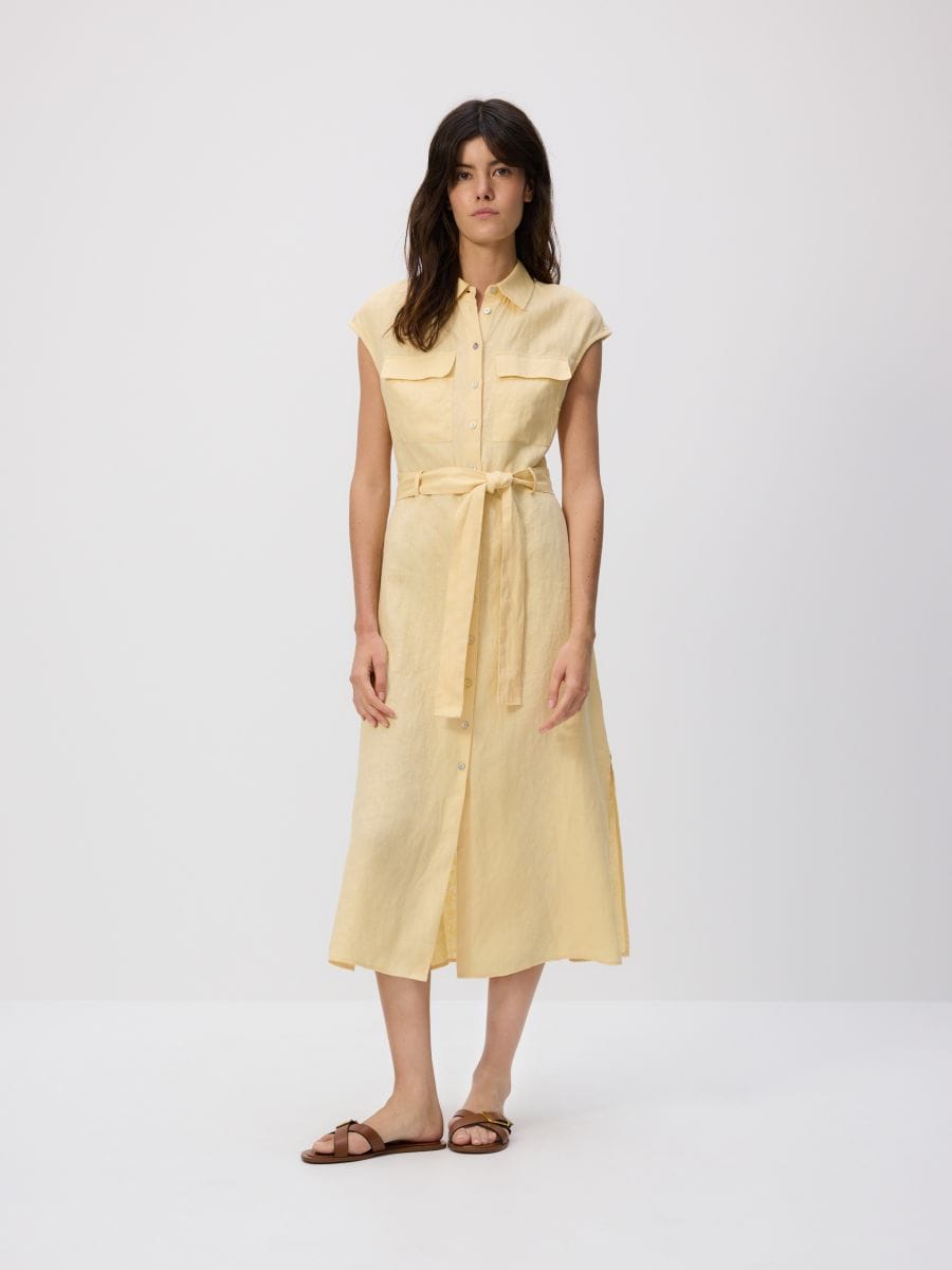 LADIES` DRESS - világossárga - RESERVED