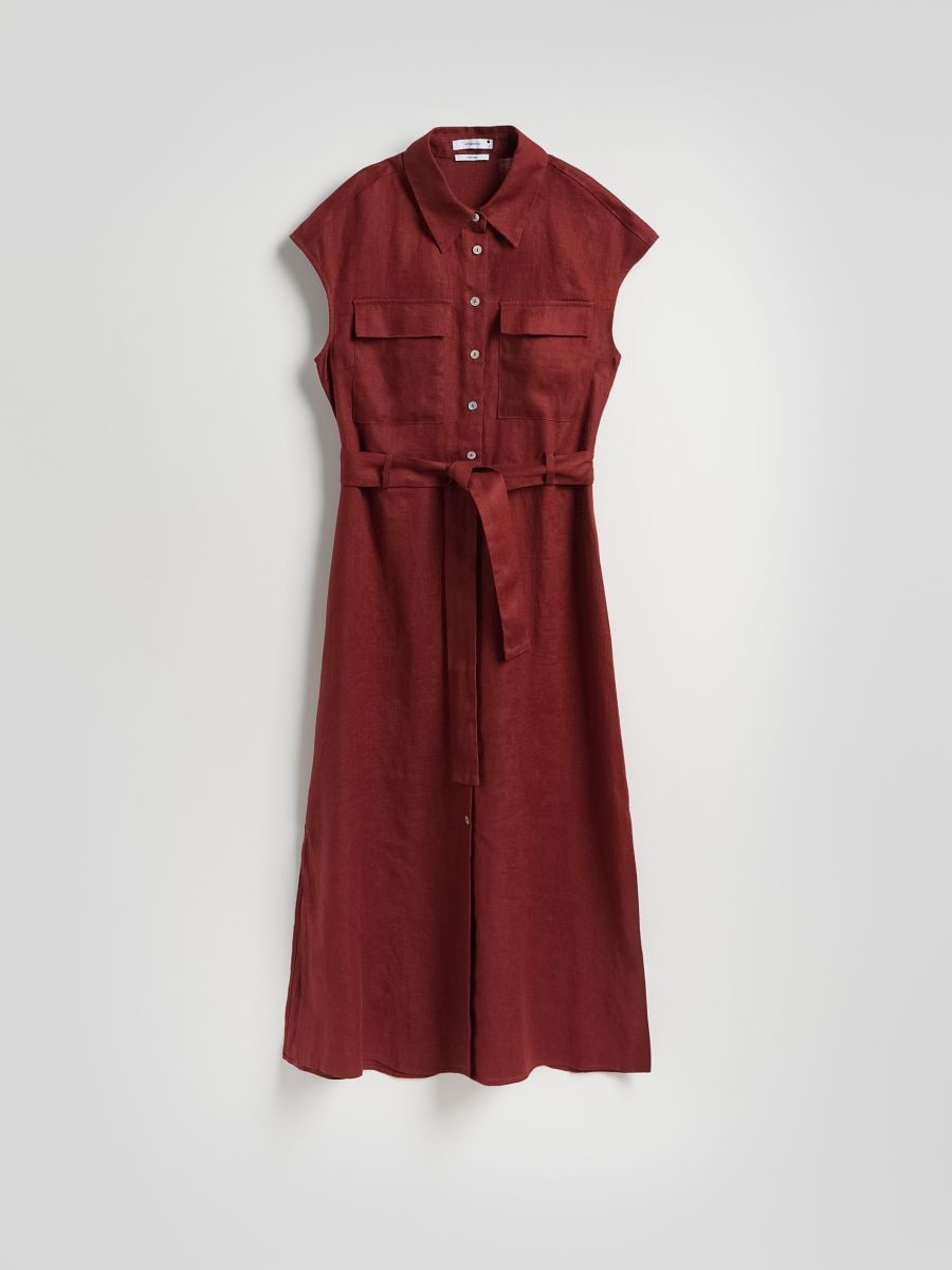 LADIES` DRESS - hnedá - RESERVED