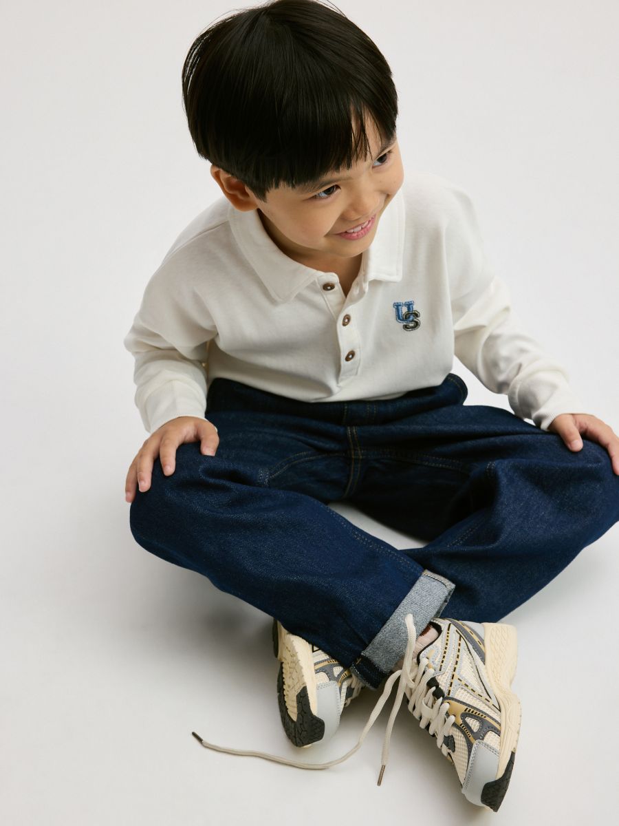 Carrot jeans - navy - RESERVED