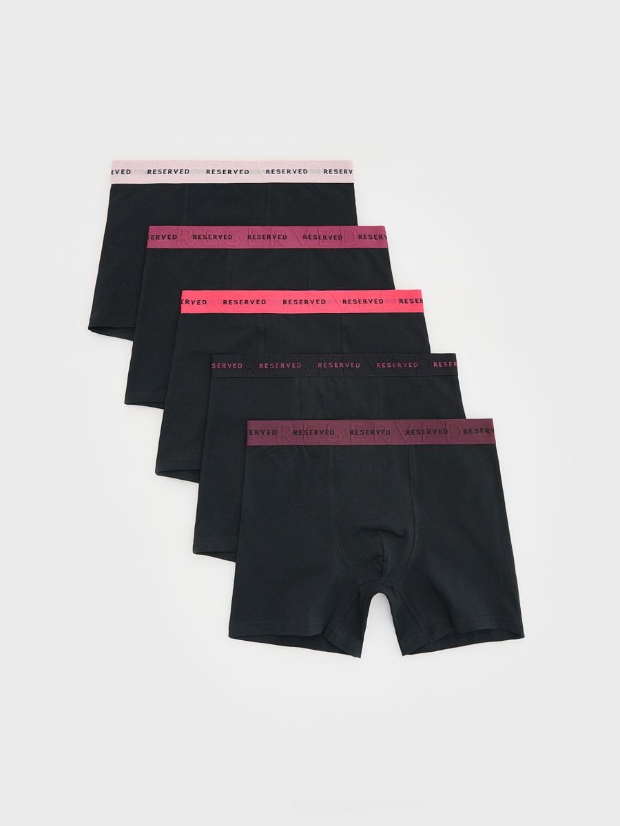 Boxershorts im Long-Fit, 5er-Pack - schwarz - RESERVED