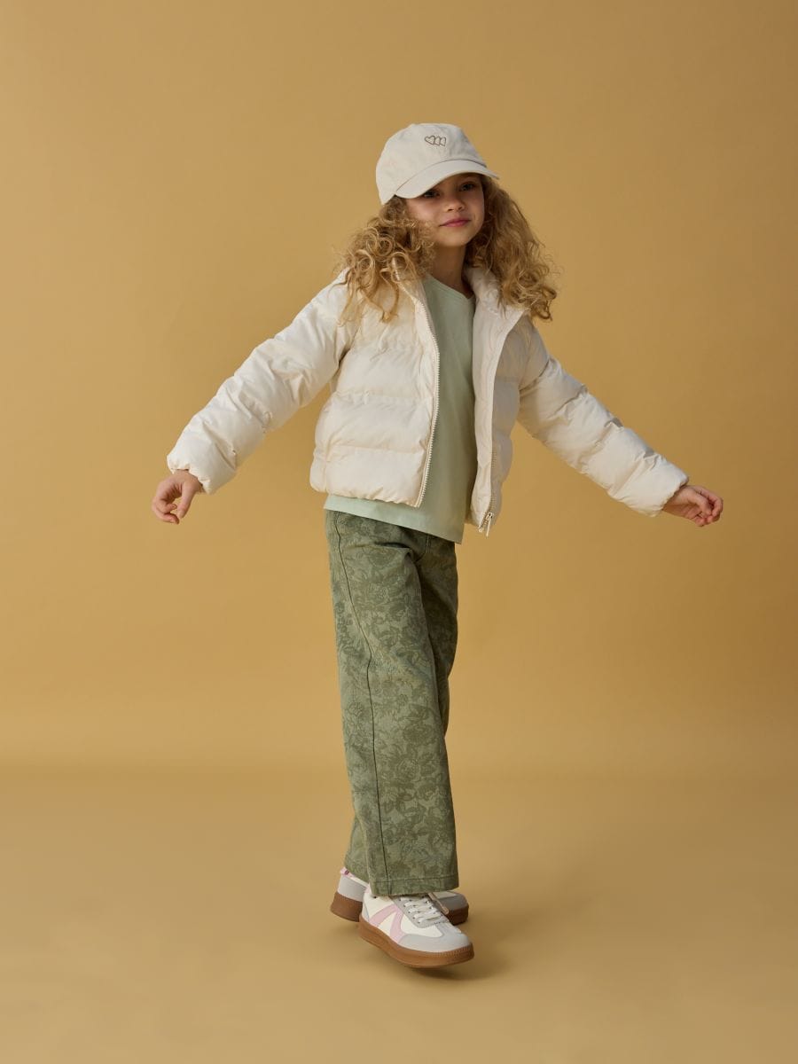 Jacke mit kontrastierenden Einsätzen - creme - RESERVED - 6