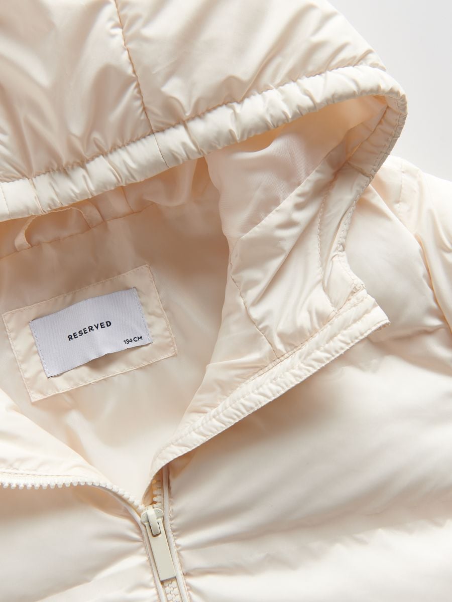 Jacke mit kontrastierenden Einsätzen - creme - RESERVED - 5