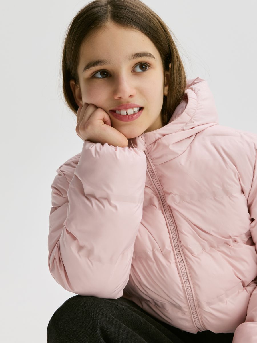Jacket with contrasting inserts - pastel pink - RESERVED - 2