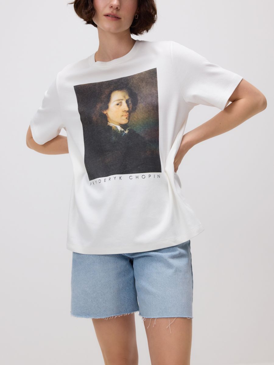 T-shirt with print - cream - RESERVED - 2