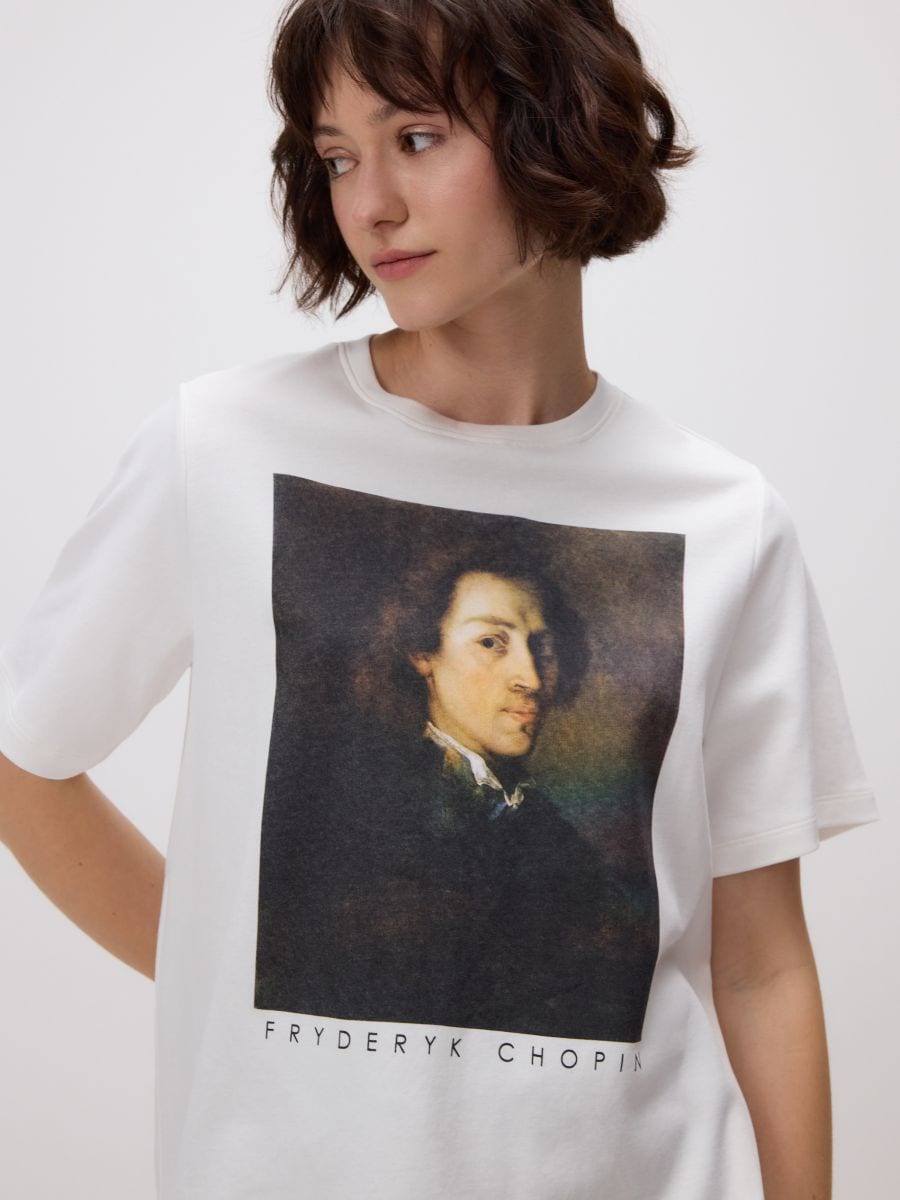T-shirt with print - cream - RESERVED - 3