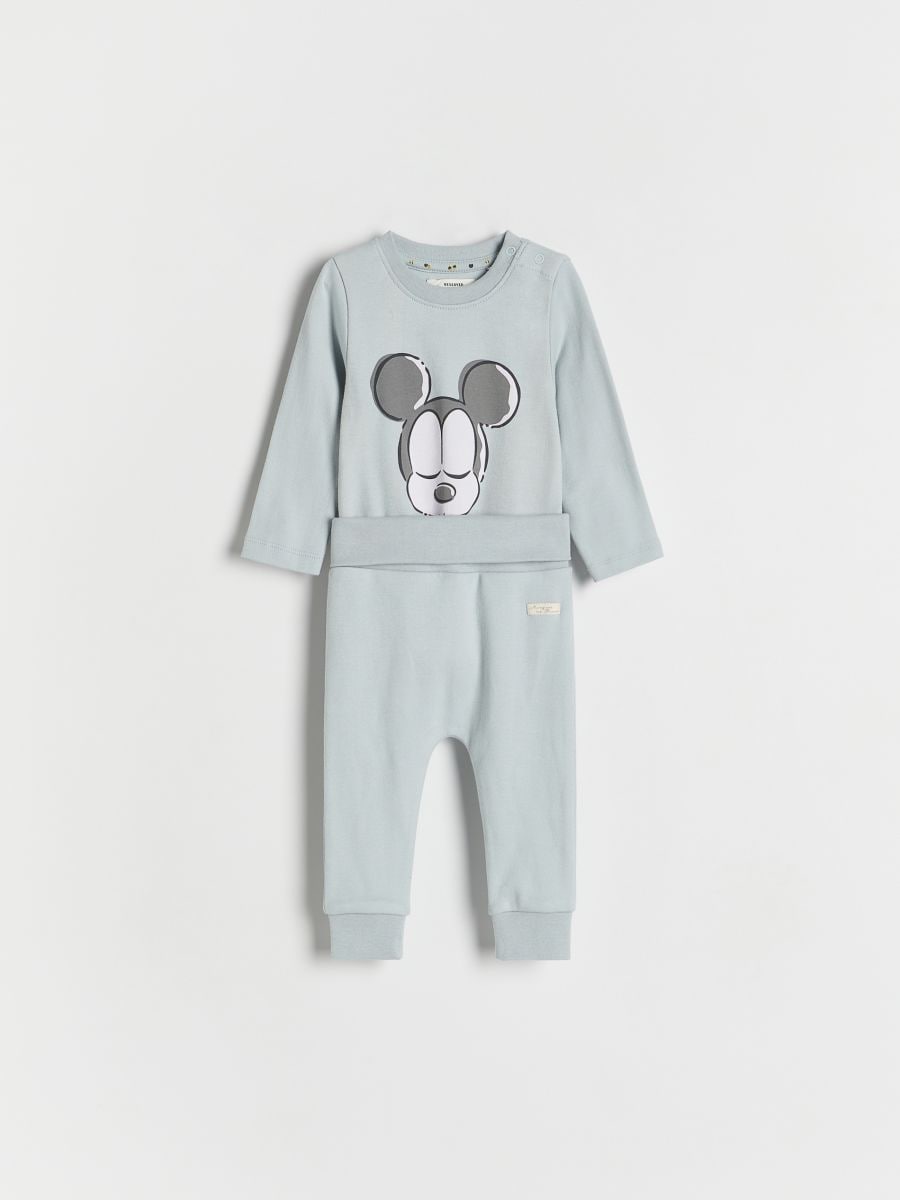 BABIES` BODY SUIT & TROUSERS - LICHTBLAUW - RESERVED