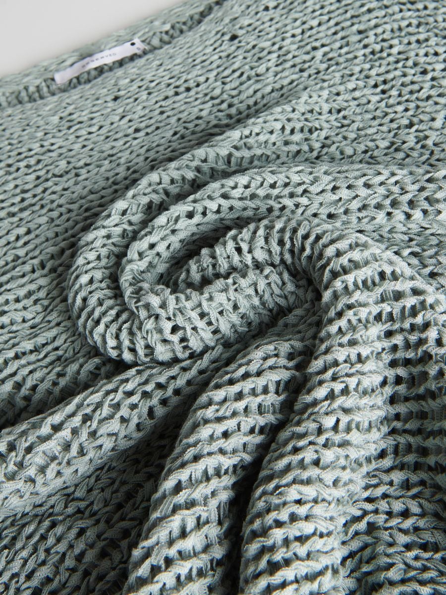 Locker gestrickter Pullover - blassgrün - RESERVED - 4
