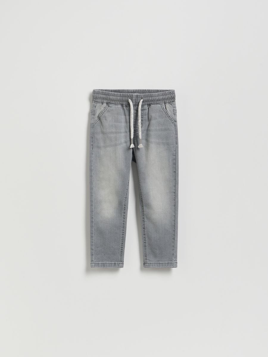 Elastic carrot jeans - light grey - RESERVED