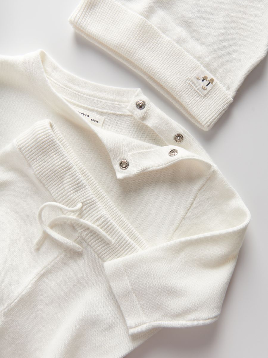 Ensemble en coton majoritaire - crème - RESERVED - 3