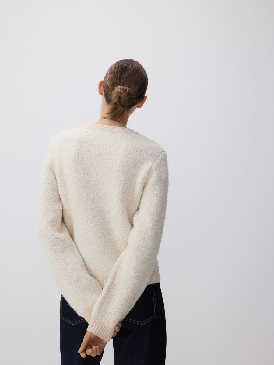LADIES` SWEATER - nude - RESERVED - 3