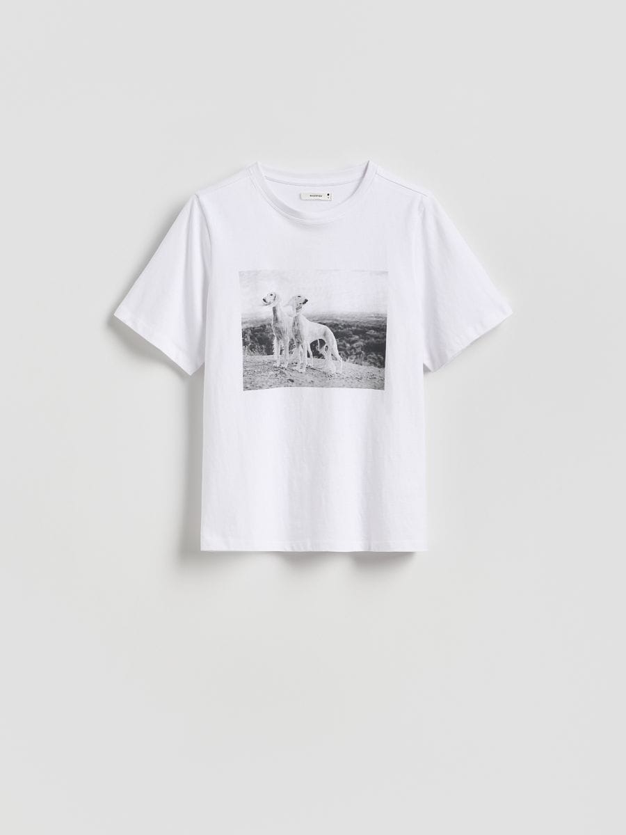 T-shirt with print - white - RESERVED