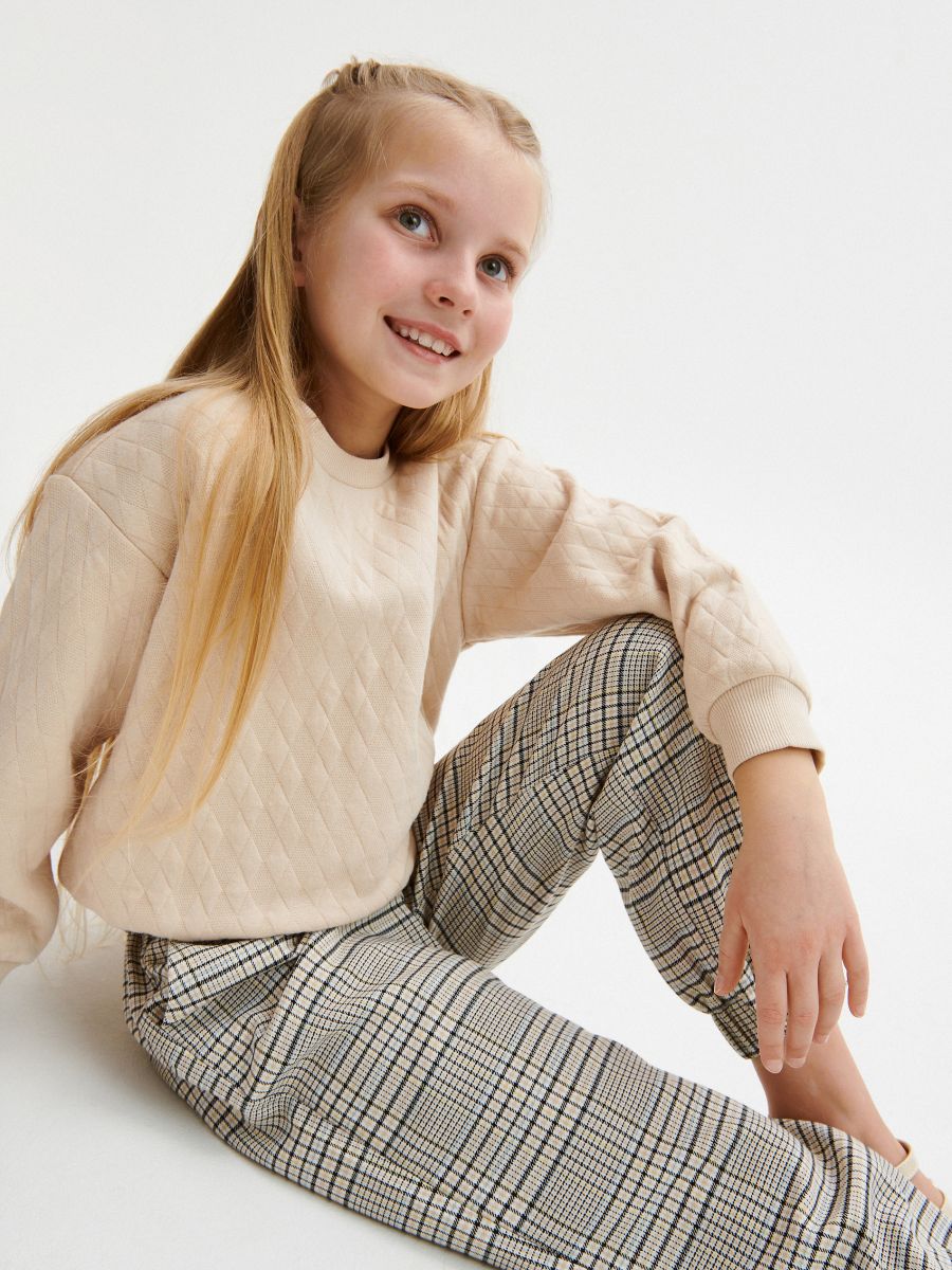 Check paperbag trousers - multicolor - RESERVED - 4