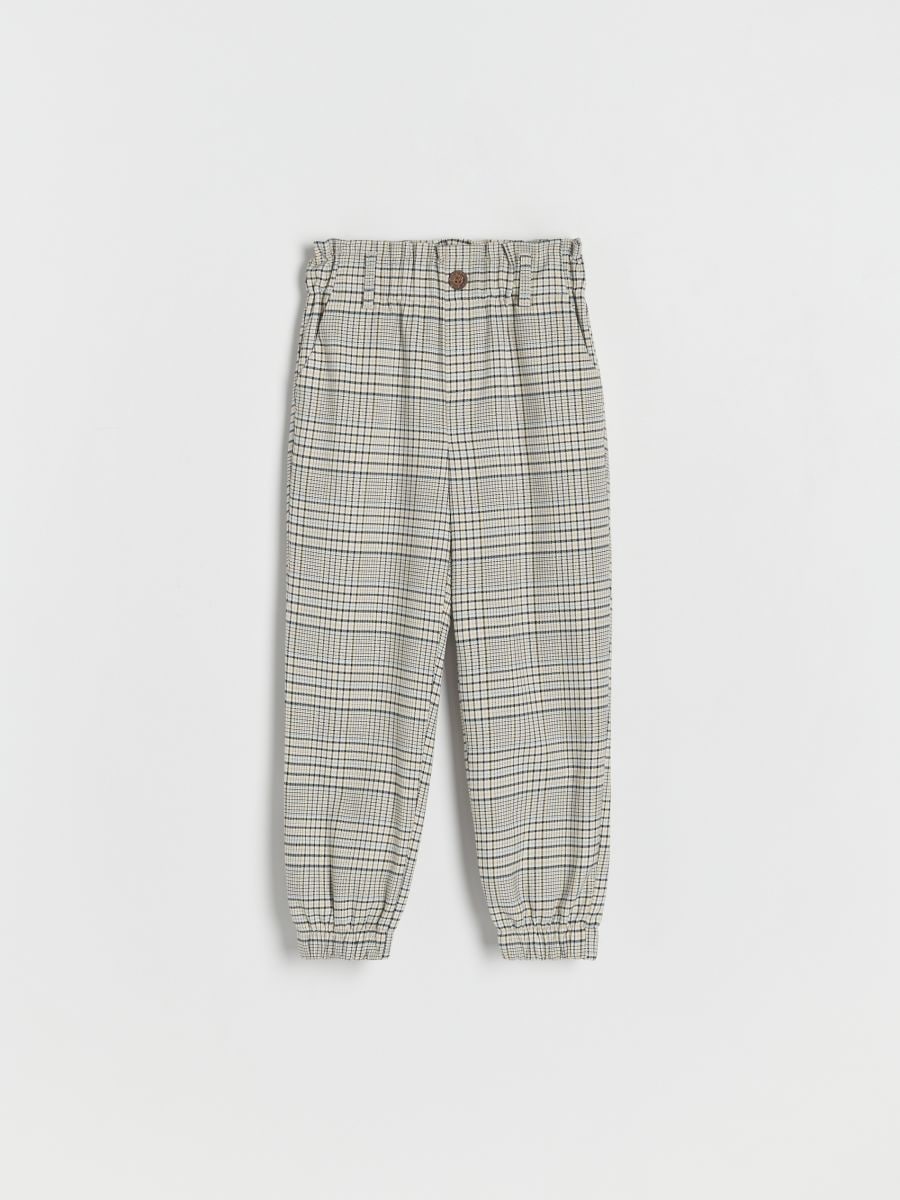 Check paperbag trousers - multicolor - RESERVED - 3