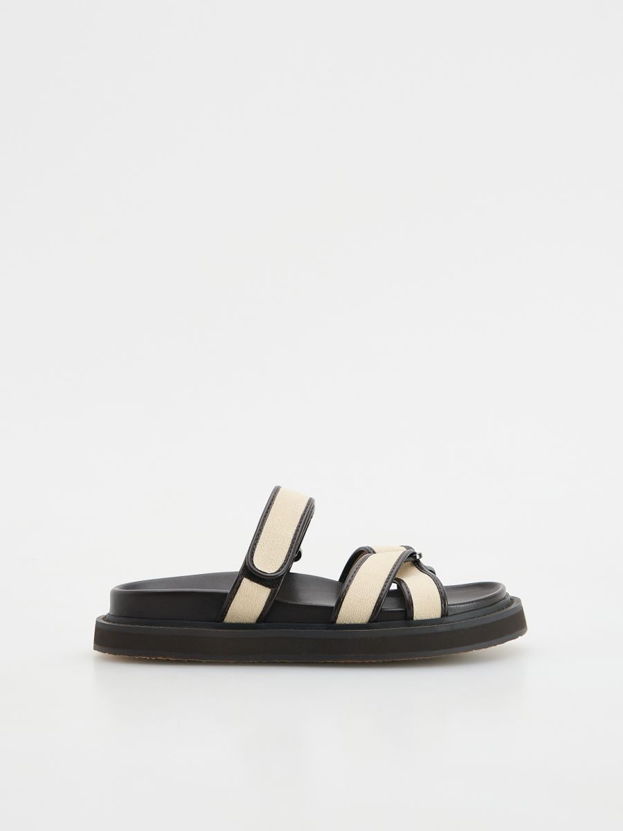 Slides with straps - black - RESERVED - 2