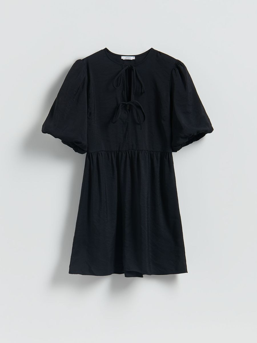 Dress with ties - black - RESERVED