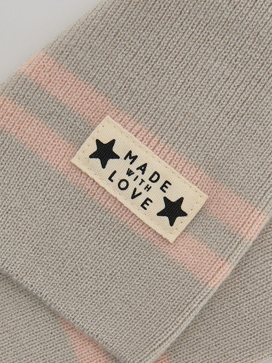 Snood with patch - light grey - RESERVED - 2