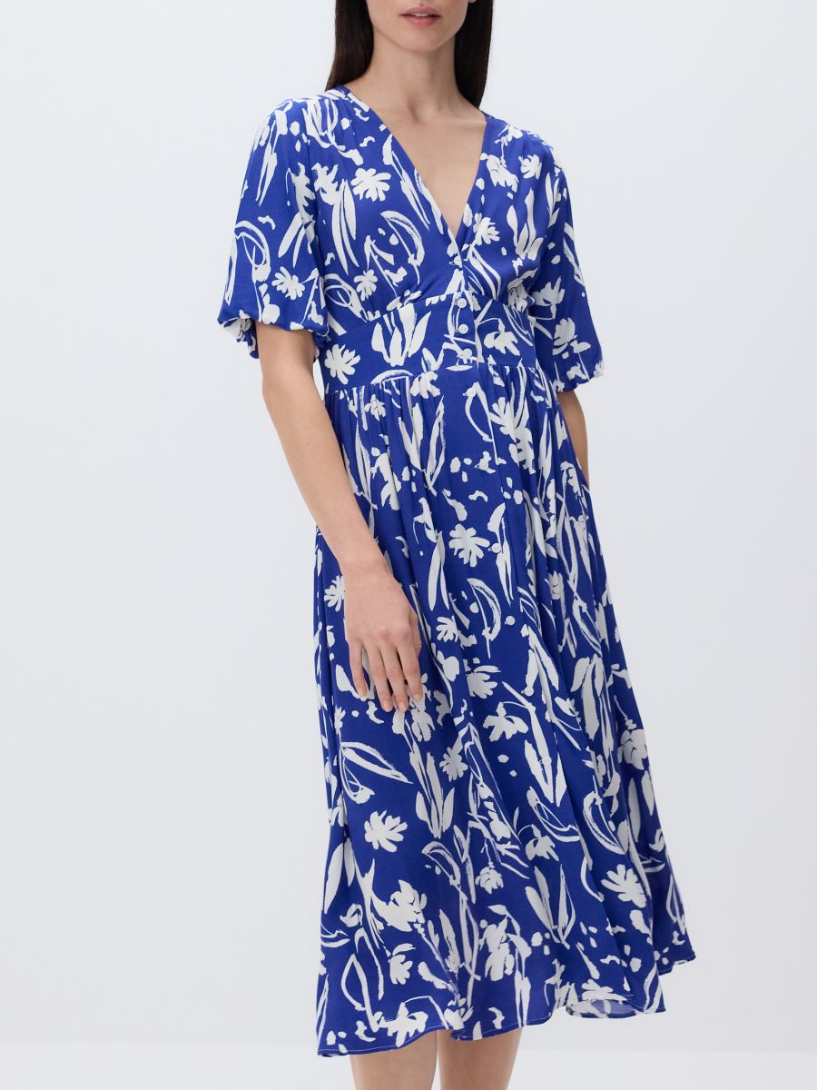 Robe en viscose - Bleu - RESERVED - 3