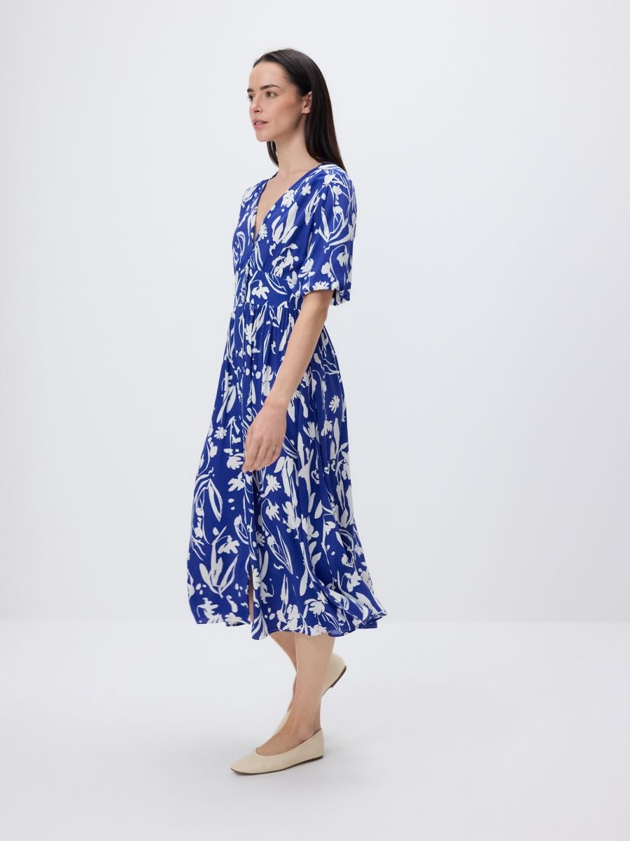 Robe en viscose - Bleu - RESERVED - 4