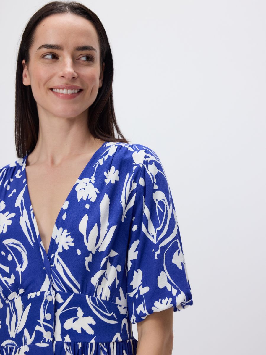 Robe en viscose - Bleu - RESERVED - 2