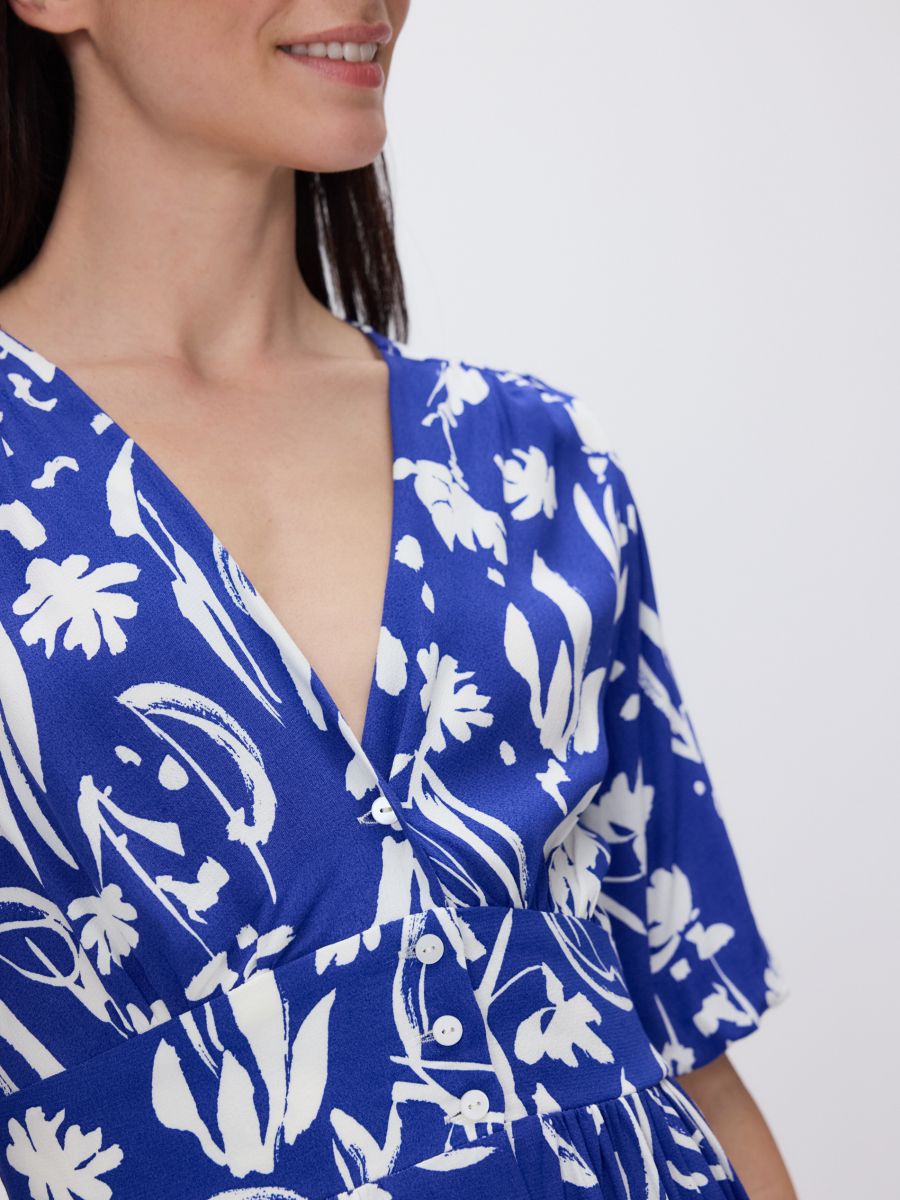 Robe en viscose - Bleu - RESERVED - 6