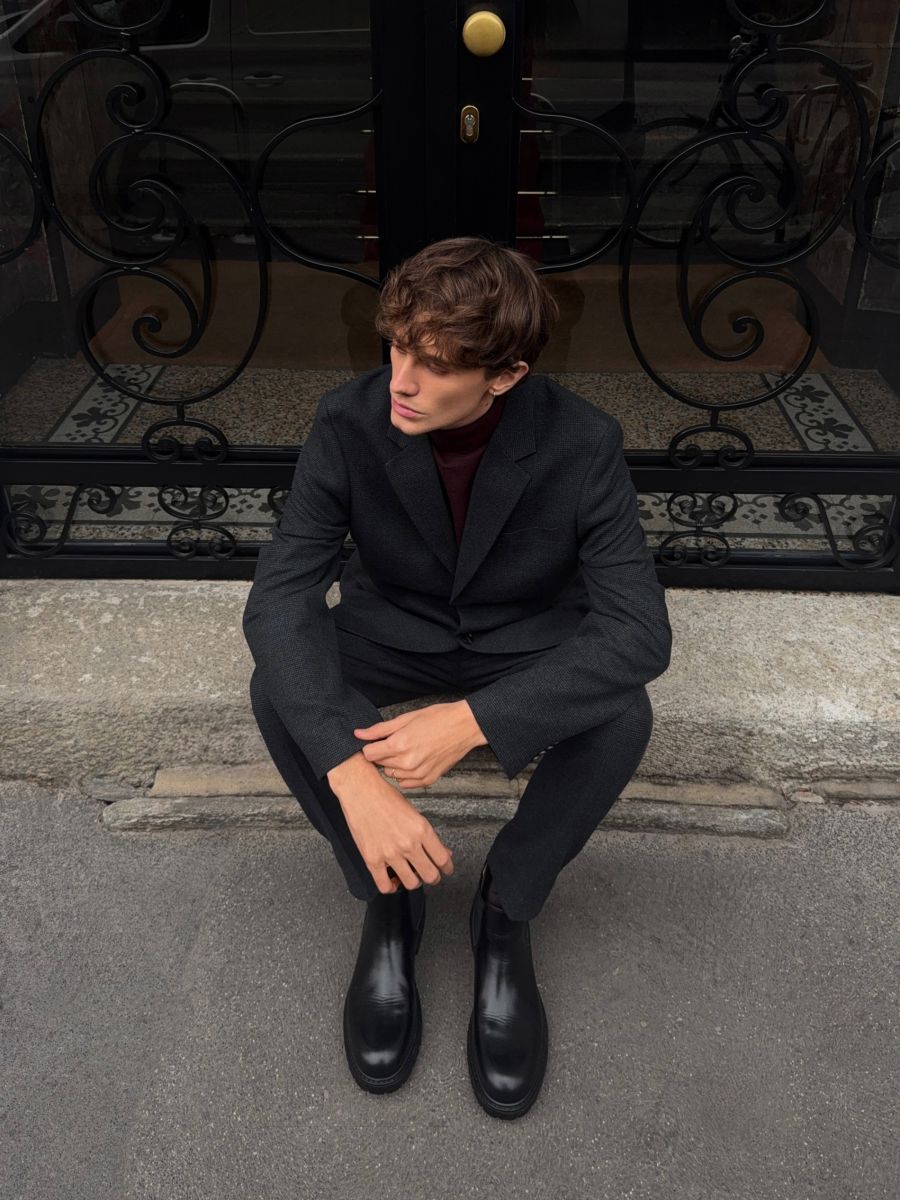 Chelsea Boots aus Leder - schwarz - RESERVED