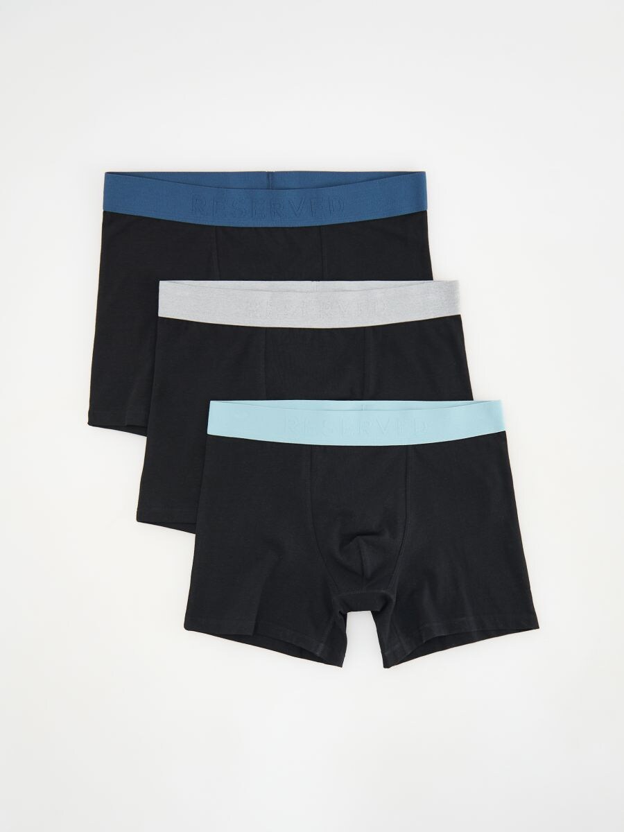 Long boxershorts i 3-pack - SVART - RESERVED