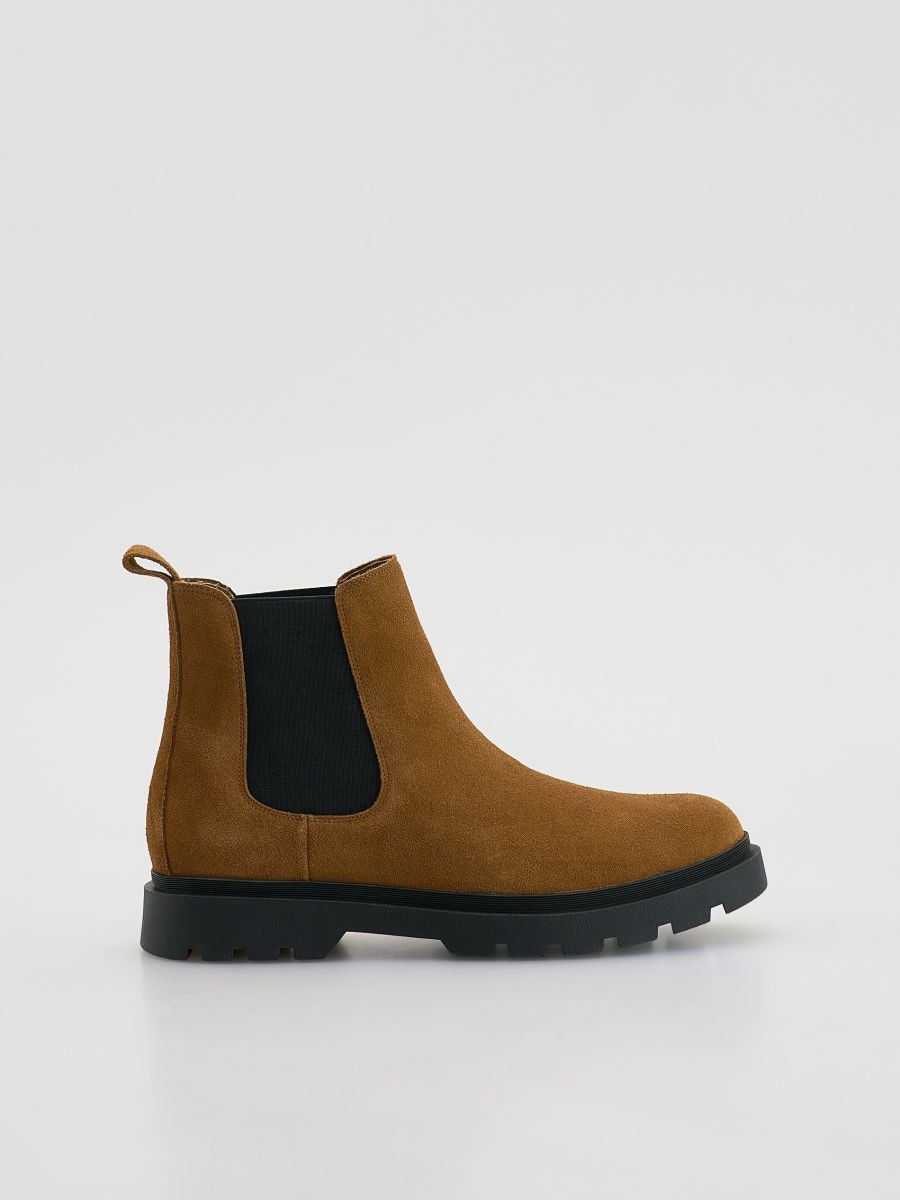 Suede ankle boots - golden brown - RESERVED