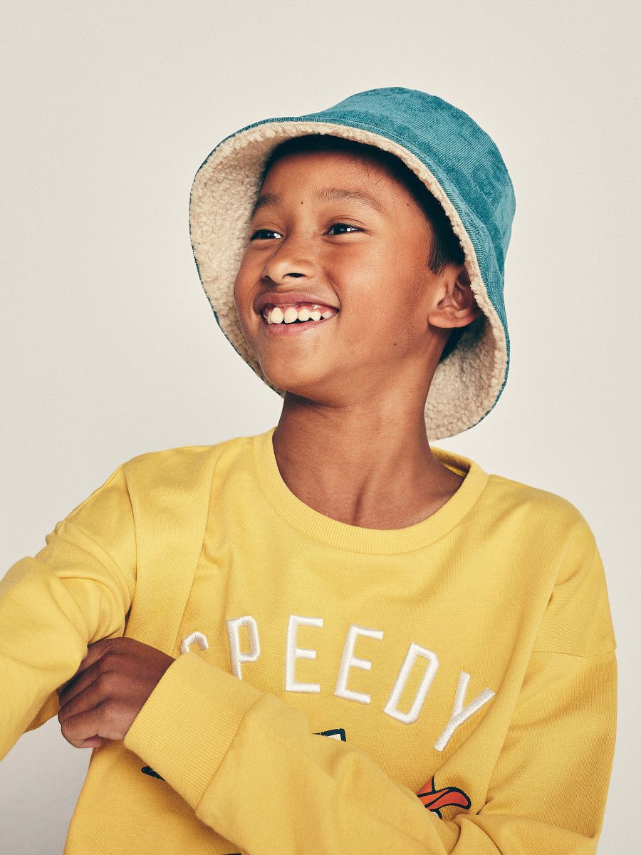 Corduroy bucket hat - teal green - RESERVED - 3