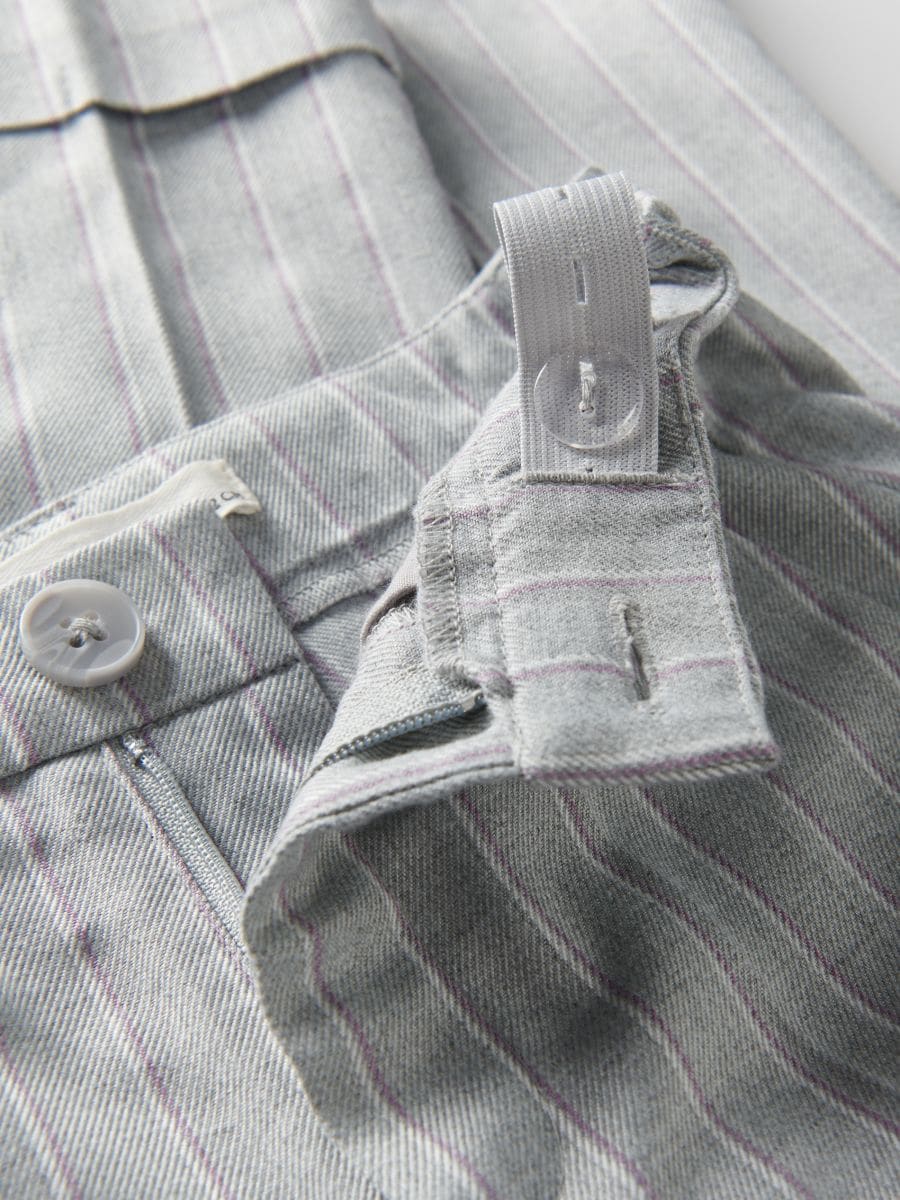 Stripe flare trousers - light grey - RESERVED - 5