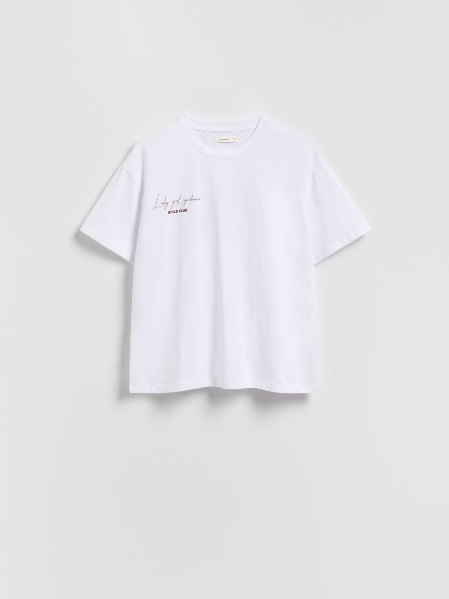 Men`s t-shirt - cream - RESERVED