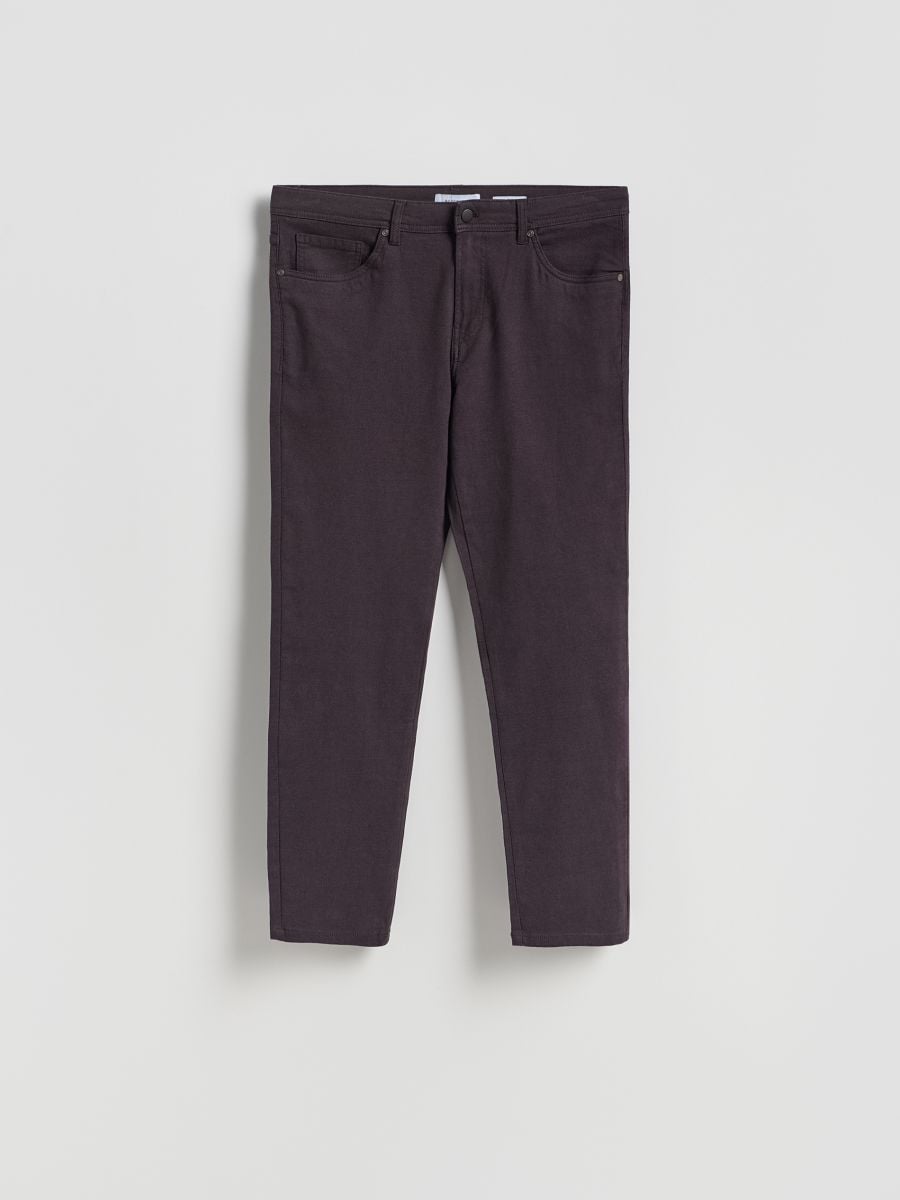 Slim-Fit-Hose mit hohem Baumwollanteil - mahagoni - RESERVED