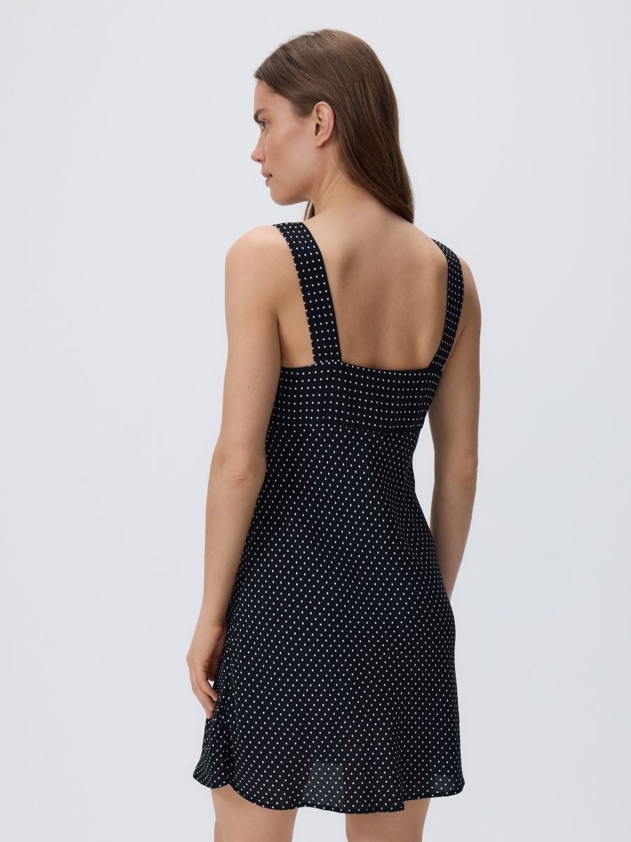 Viskose Kleid mit Muster - schwarz - RESERVED - 3