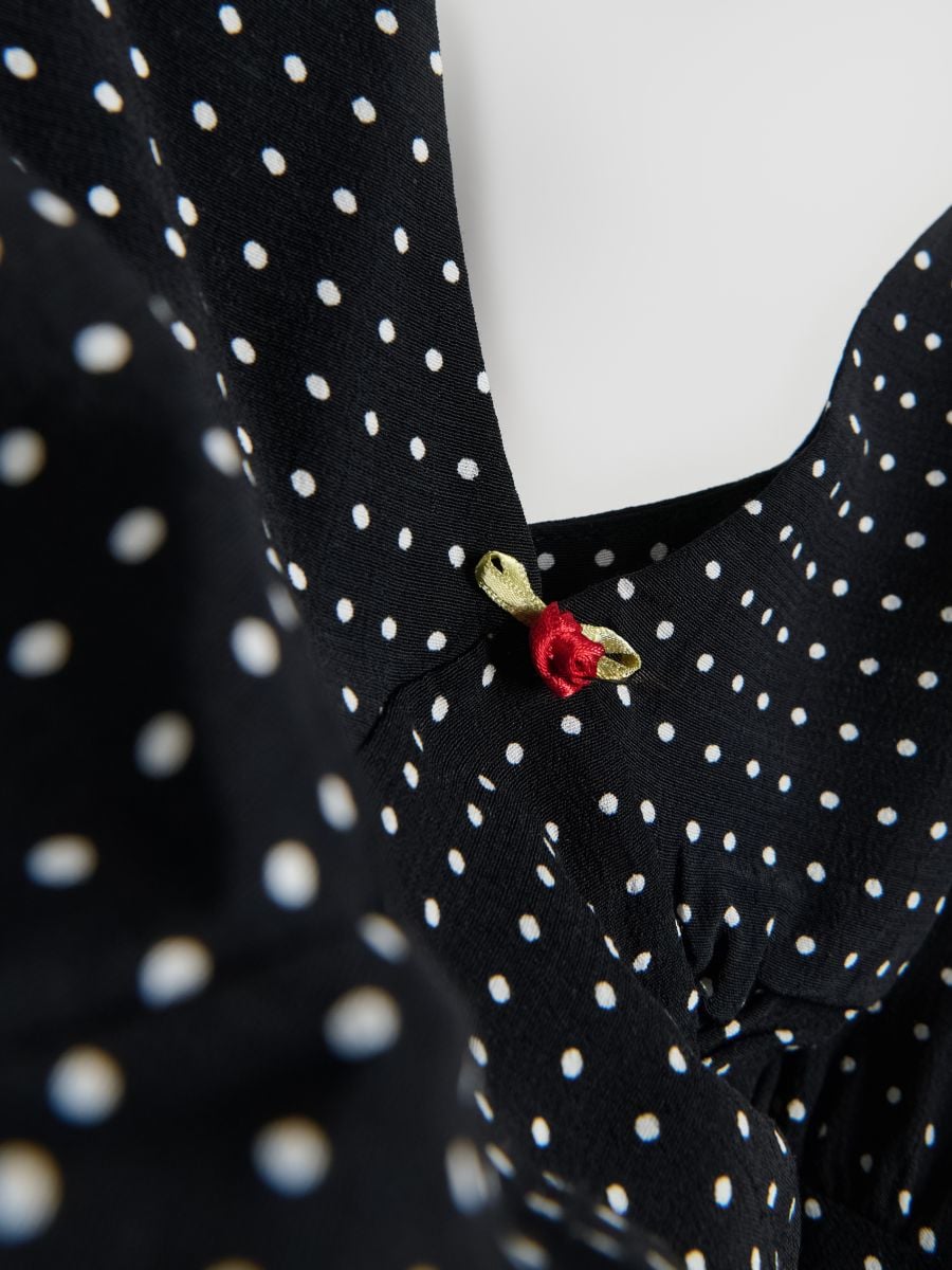 Viskose Kleid mit Muster - schwarz - RESERVED - 6