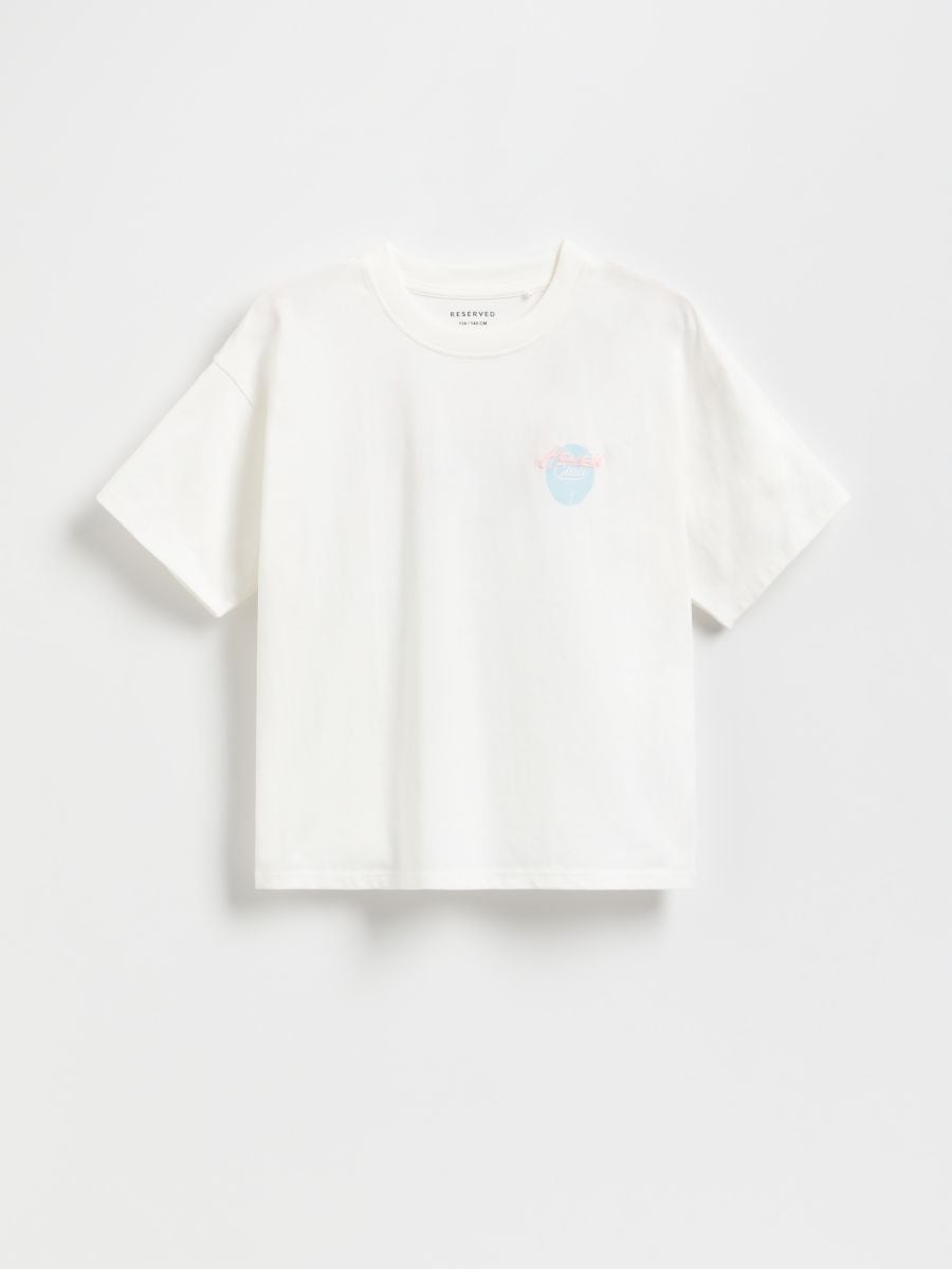 Back print T-shirt - cream - RESERVED - 4
