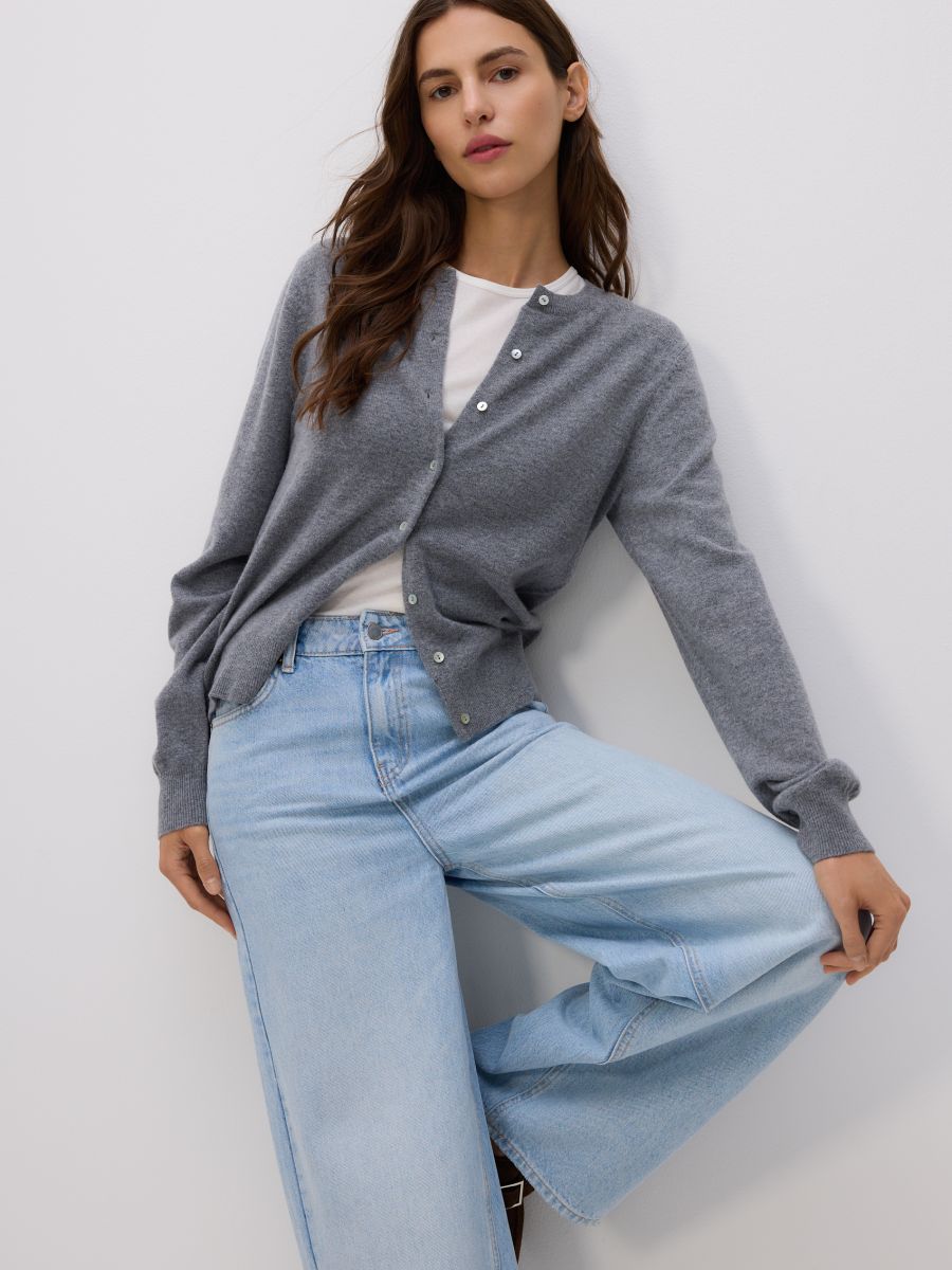 Wide leg jeans - blue - RESERVED