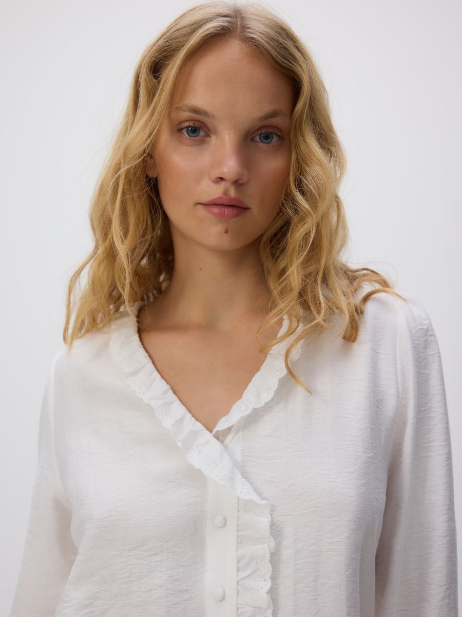 LADIES` BLOUSE - bijelo - RESERVED