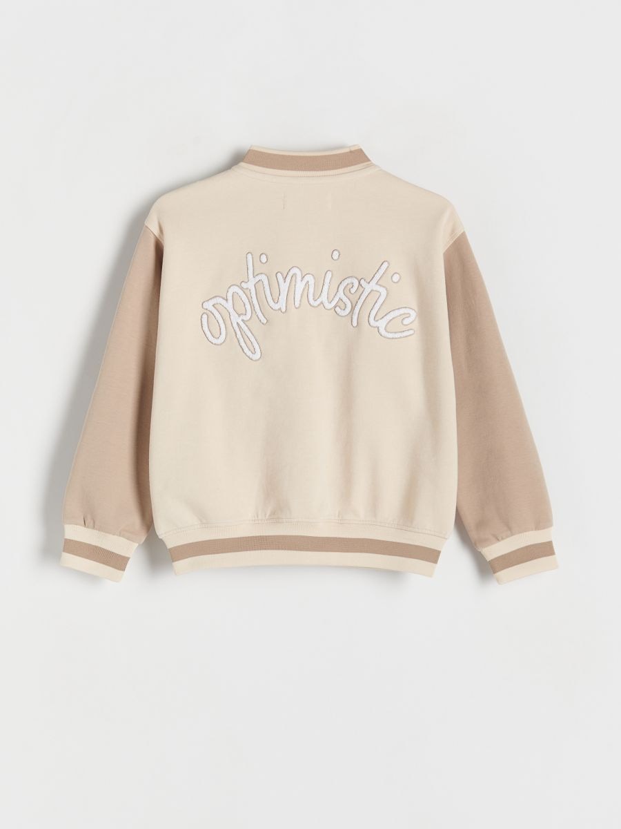 Bomber sweatshirt Color nude - RESERVED - 5297S-02X