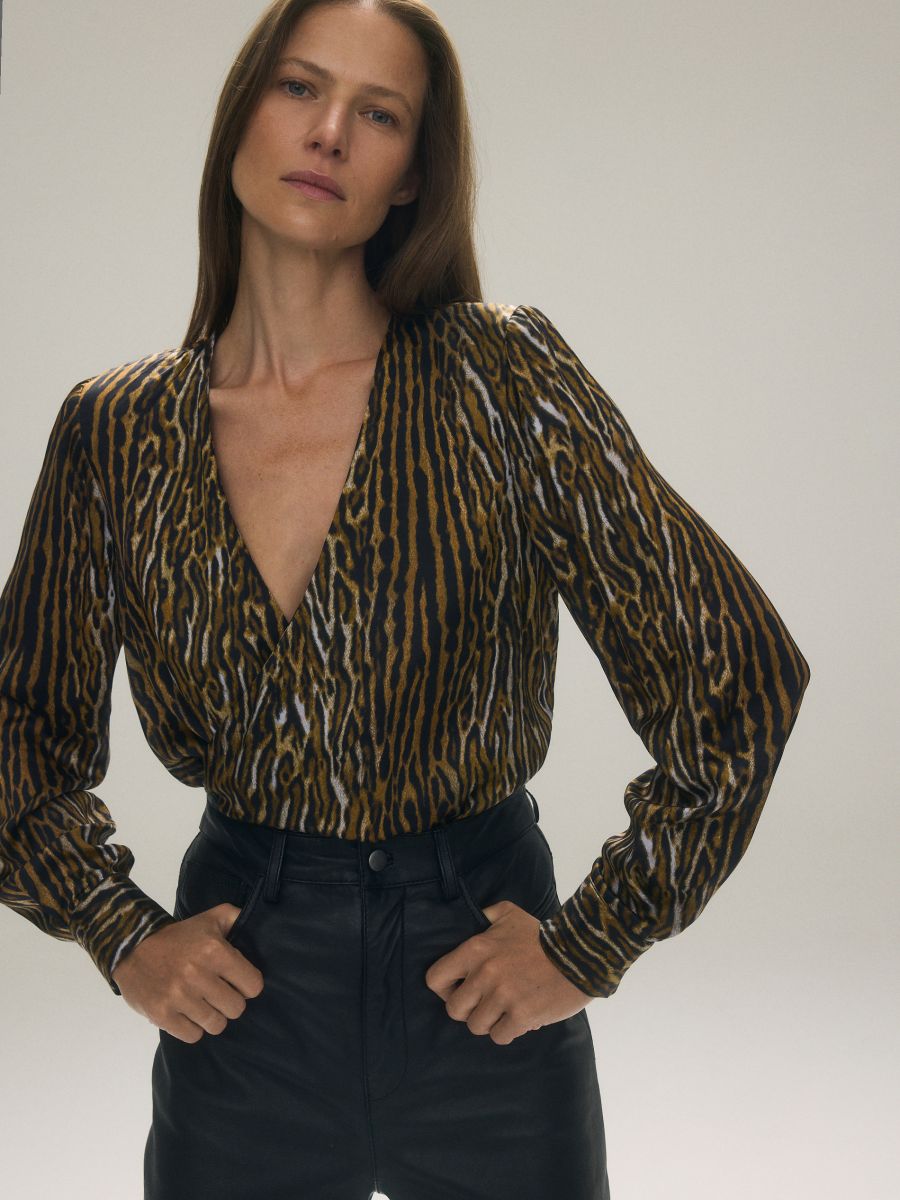 Leren broek - ZWART - RESERVED - 3