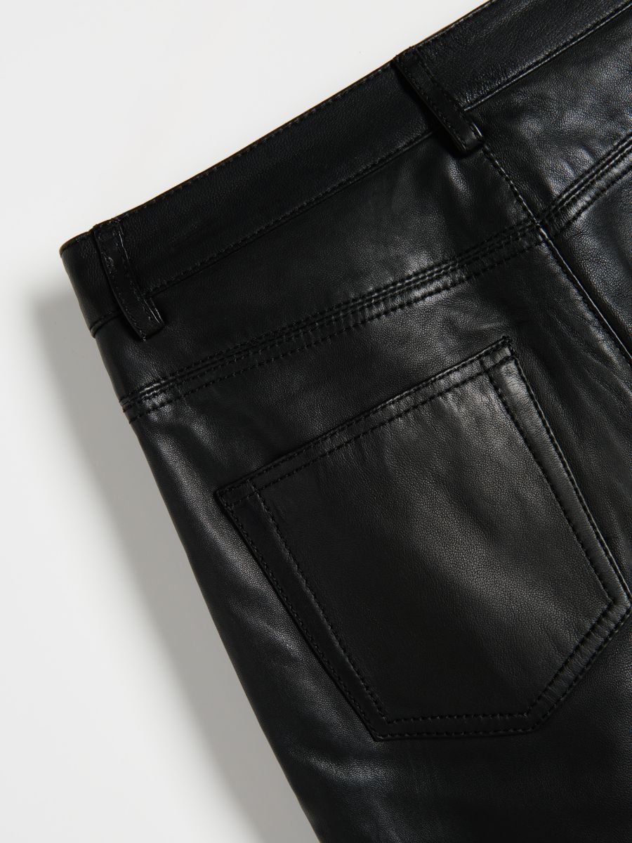 Leren broek - ZWART - RESERVED - 6