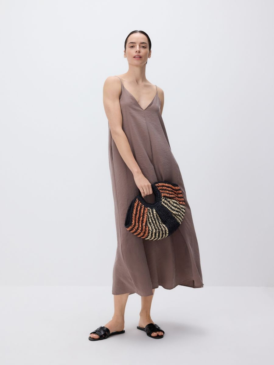 LADIES` DRESS - kaffee - RESERVED